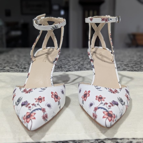 Nine West Shoes - Nine West Floral Ankle Strap Heels